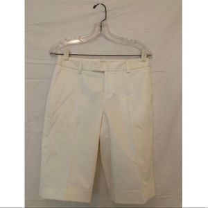 Women’s White Knee-Length Shorts
